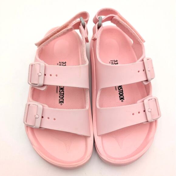 Birkenstock Mogami Kids Birko-Flor Sandals Icy Gentle Rose Size US2 EU33 - Picture 9 of 12